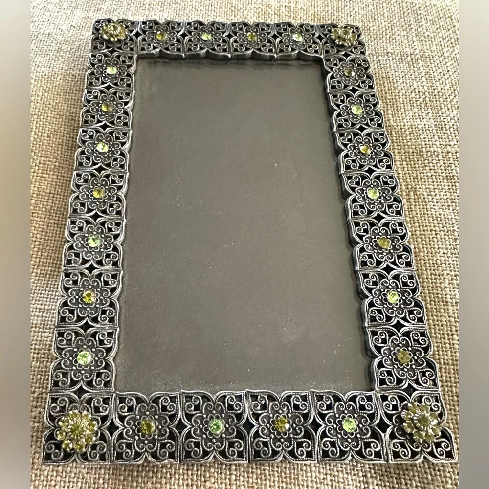 NEW Anthropologie AXC Co. Design Austrian Rhinestone Crystal Photo Picture Frame